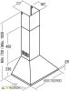 Cata OMEGA 600 WH/L Beépíthető fali kürtős páraelszívó | 1115m3/óra | 60 cm | Fehér