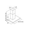 Cata Sygma X 6000 Beépíthető fali kürtős páraelszívó | 1200m3/óra | 60 cm | Inox