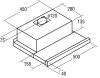 Cata TF-5250 Beépíthető teleszkópos páraelszívó| 600m3/óra | 50 cm | Fehér