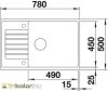 BLANCO ZIA XL 6 S Beépíthető Compact gránit mosogató alumetál