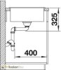 BLANCO ZIA XL 6 S Beépíthető Compact gránit mosogató pezsgő