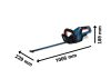 BOSCH 06008C9600 GHE 18V-50 II Sövényvágó (akku és töltő nélkül), kartondobozban