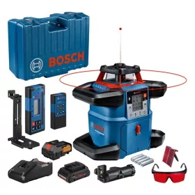   BOSCH 0601061F00 GRL 600 CHV Forgólézer (1x4,0Ah ProCore) + RB 60 Tartó + RC 6 Távirányító + WM 6 Fali tartó + GAL 18V-40 Professional gyorstöltő