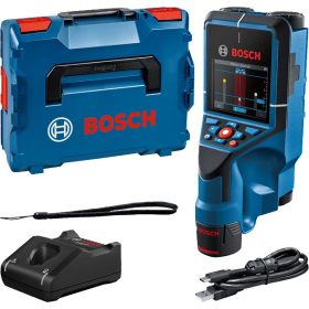   BOSCH 0601081601 D-tect 200 C Falszkenner + 12V 2.0Ah Li-Ion Akkumulátor + GAL 12V-40 töltő + USB-C Kábel + csuklópánt + L-boxx