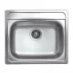 EVIDO AQUA natúr rozsdamentes acél mosogató, 570 x 490 mm