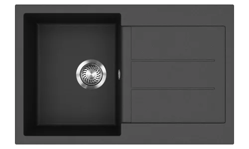 EVIDO CUBO 45 S gránit mosogató, 780 x 500 mm,  antracit