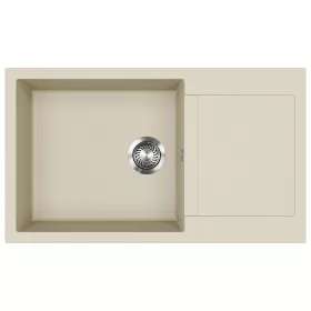   EVIDO Cubo XL 6S compact gránit mosogató, 860 x 500 mm, bézs