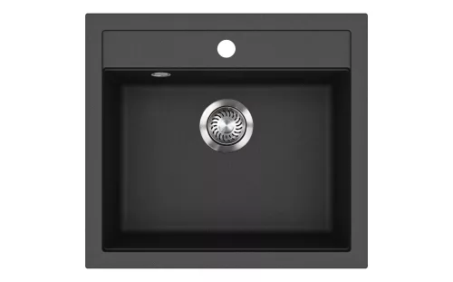 EVIDO QUADRO 6 gránit mosogató, 565 x 510 mm, antracit
