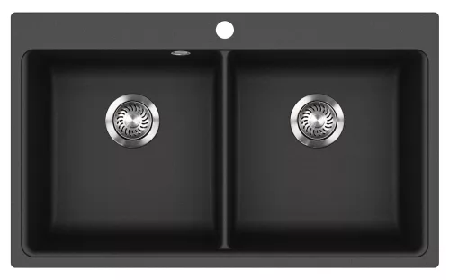 EVIDO QUADRO 9 gránit mosogató, 860 x 510 mm, antracit