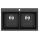 EVIDO QUADRO 9 gránit mosogató, 860 x 510 mm, antracit