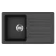 EVIDO HOME 45 S gránit mosogató, 765 x 460 mm, antracit