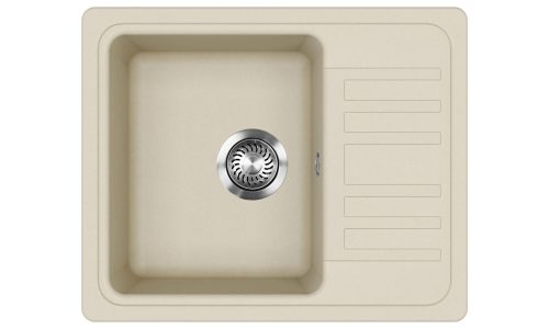 EVIDO Home 45S compact gránit mosogató, 575 x 460 mm, bézs