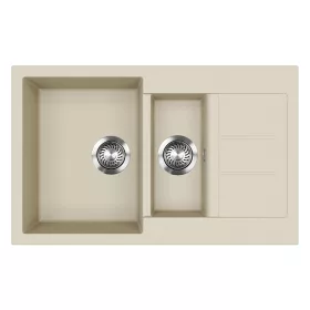   EVIDO CUBO 6 S Compact gránit mosogató, 800 x 500 mm, bézs