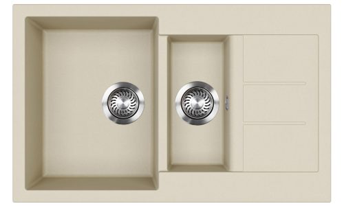 EVIDO Cubo 6S compact gránit mosogató 800x500 bézs