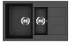 EVIDO CUBO 6 S Compact gránit mosogató, 800 x 500 mm, antracit