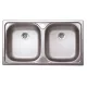 EVIDO FLEX DUO natúr rozsdamentes acél mosogató, 780 x 435 mm