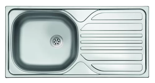 EVIDO BASIC natúr rozsdamentes acél mosogató, 860 x 435 mm