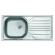 EVIDO BASIC natúr rozsdamentes acél mosogató, 860 x 435 mm