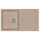 EVIDO Easy 45S gránit mosogató, 760 x 440 mm, avena, doboz nélkül, lefolyógarnitúrával