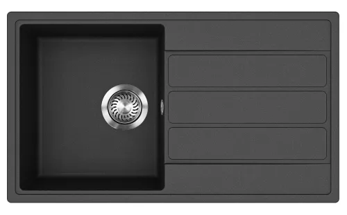 EVIDO EASY 45 S gránit mosogató, 760 x 440 mm, antracit