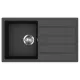 EVIDO EASY 45 S gránit mosogató, 760 x 440 mm, antracit