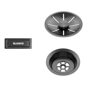   BLANCO InFino szett egy medencés mosogatóhoz, satin dark steel, lefolyógarnitúrát nem tartalmaz