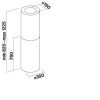 Falmec POLAR EVO 35 cm sziget páraelszívó, inox