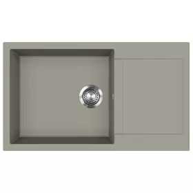   EVIDO CUBO XL 6 S Compact gránit mosogató, 860 x 500 mm, platina