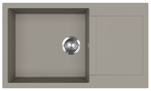 EVIDO Cubo XL 6S compact gránit mosogató, 860 x 500 mm, platina
