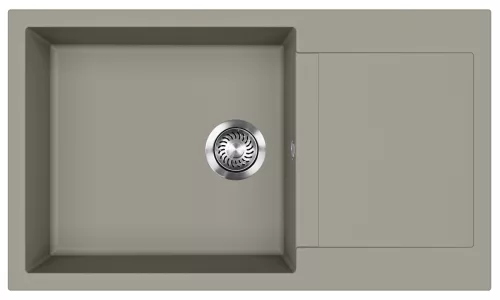 EVIDO CUBO XL 6 S Compact gránit mosogató, 860 x 500 mm, platina