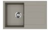 EVIDO Cubo 45S gránit mosogató, 780 x 500 mm, platina