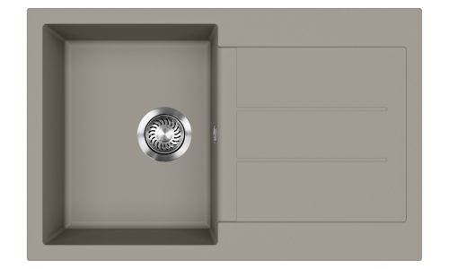 EVIDO Cubo 45S gránit mosogató, 780 x 500 mm, platina