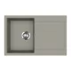 EVIDO CUBO 45 S gránit mosogató, 780 x 500 mm, platina