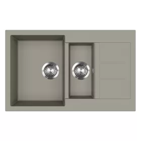   EVIDO CUBO 6 S Compact gránit mosogató, 800 x 500 mm, platina