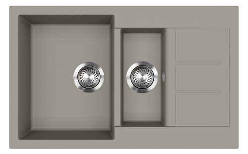 EVIDO Cubo 6S compact gránit mosogató 800x500 platina