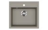 EVIDO Quadro 6 gránit mosogató, 562 x 510 mm, platina