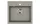 EVIDO QUADRO 6 gránit mosogató, 565 x 510 mm, platina