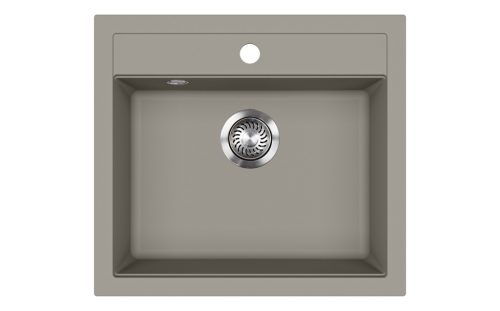 EVIDO Quadro 6 gránit mosogató, 562 x 510 mm, platina