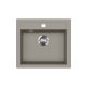EVIDO Quadro 6 gránit mosogató, 562 x 510 mm, platina