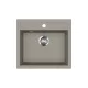 EVIDO QUADRO 6 gránit mosogató, 565 x 510 mm, platina