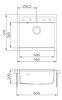 EVIDO Quadro 6 gránit mosogató, 562 x 510 mm, platina