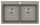 EVIDO QUADRO 9 gránit mosogató, 860 x 510 mm, platina