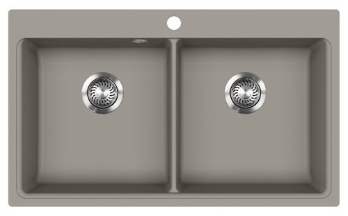 EVIDO Quadro 9 gránit mosogató, 860 x 510 mm, platina