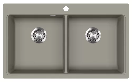 EVIDO QUADRO 9 gránit mosogató, 860 x 510 mm, platina