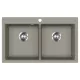 EVIDO QUADRO 9 gránit mosogató, 860 x 510 mm, platina