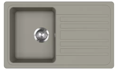 EVIDO HOME 45 S gránit mosogató, 765 x 460 mm, platina