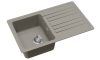 EVIDO Home 45S gránit mosogató, 765 x 460mm, platina