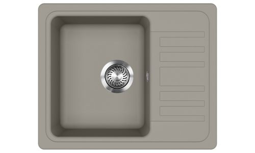 EVIDO Home 45S compact gránit mosogató 575x460 mm platina