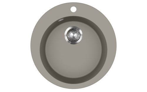 EVIDO Tondo kerek gránit mosogató, 505 mm, platina