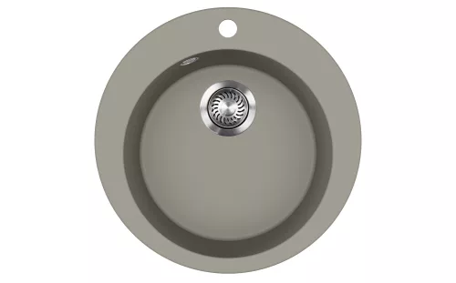 EVIDO TONDO kerek gránit mosogató, 505 mm, platina